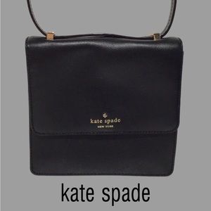 kate spade Saffiano Finished Leather‎ Crossbody, Small, Black